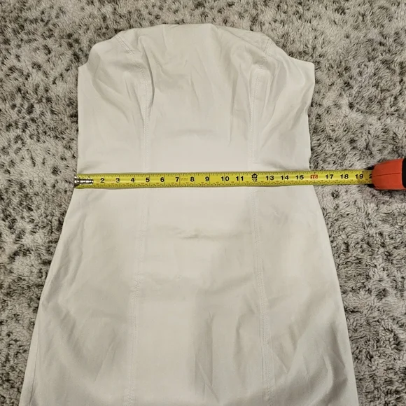 BHLDN SZ Med White Halter Helena Sleeveless Seamed Mini Lined Dress Zip Back - Picture 6 of 13